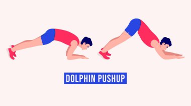 Illustration of a person doing dolphin pushups, a bodyweight shoulder exercise.